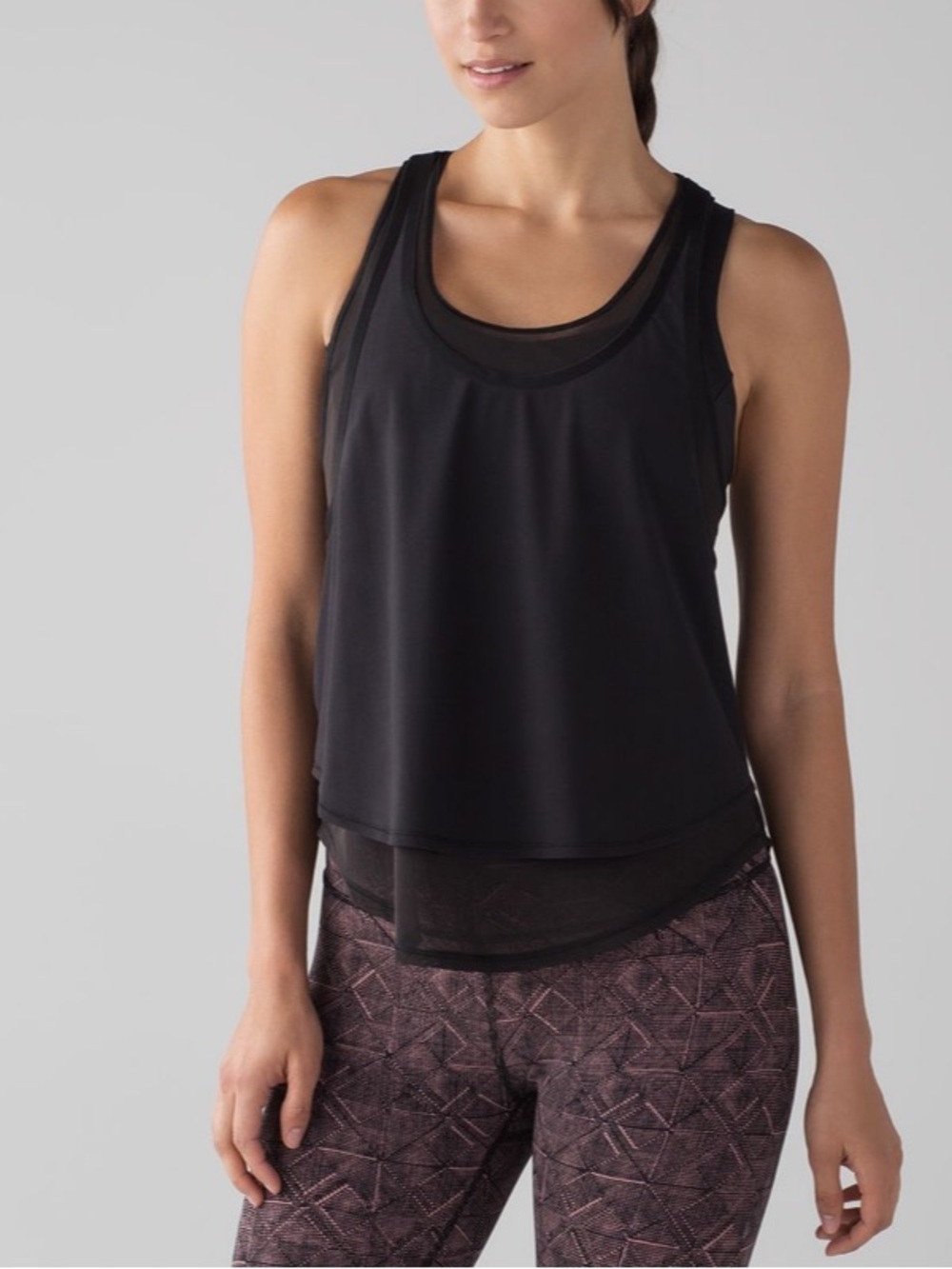 Lululemon Athletica Black Racerback Tank Top